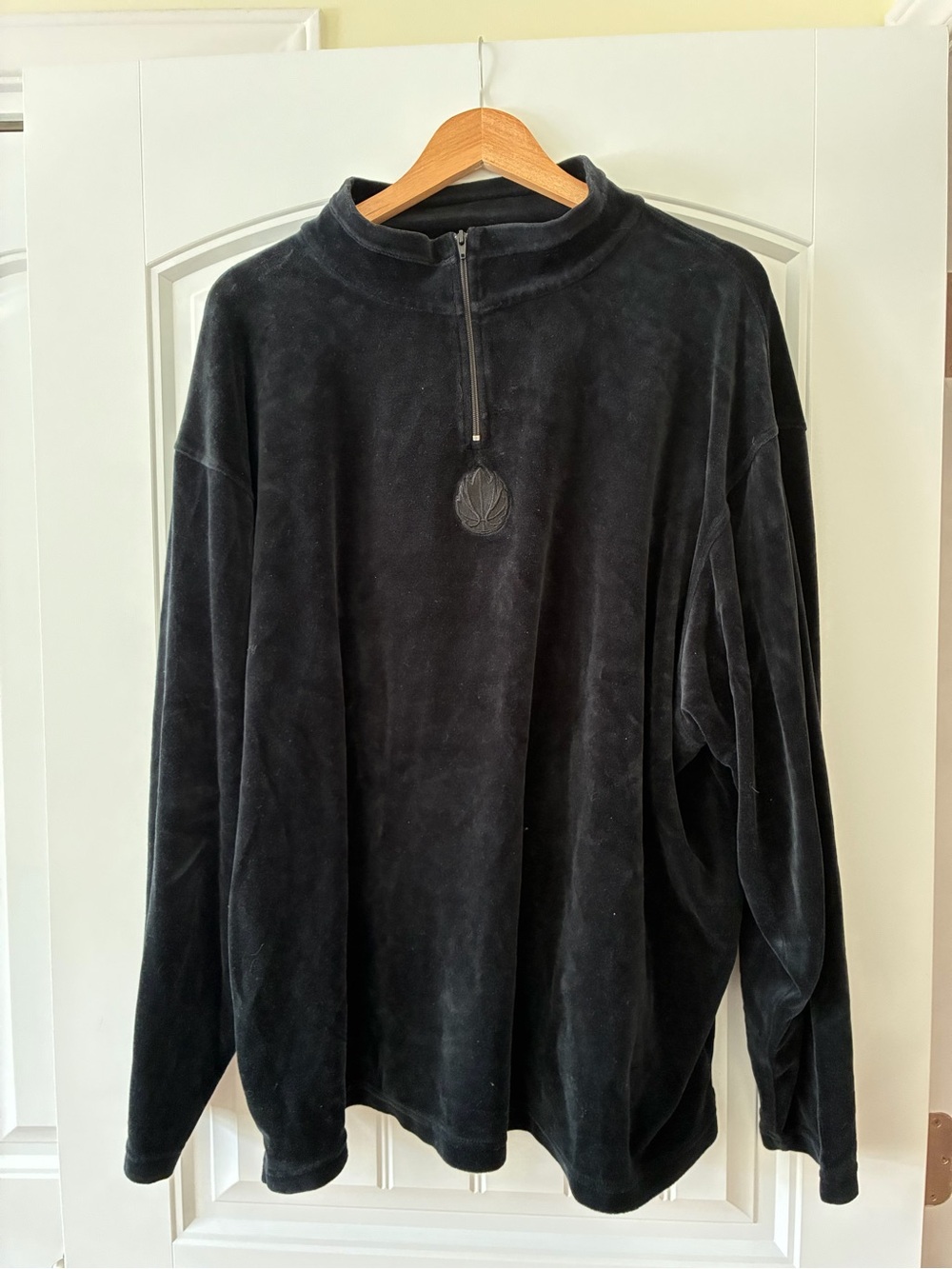 Men's Black Velour Canada Basketball Nike Half-Zip XL